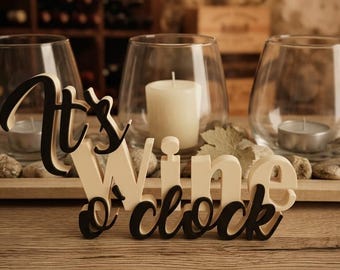 Archivo de impresión 3D STL/3MF "Es un reloj de vino" – Decoración del hogar – Descarga digital para impresoras 3D – Detalles acogedores para el hogar