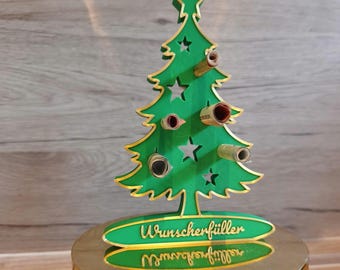 Christmas tree money gift "Wish Granter" 3D printed, Christmas money packaging, gift idea for giving money