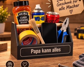 Personalized Gift Box for Dad – Tool Box with Custom Text – Snack Box for DIY Enthusiasts