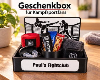 Personalized Gift Box for Martial Arts | MMA & Kickboxing Gift for Men | Fight Club Box with Custom Name