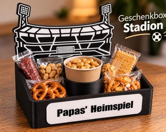 Personalized football gift box in stadium design | Gift for dad & football fans