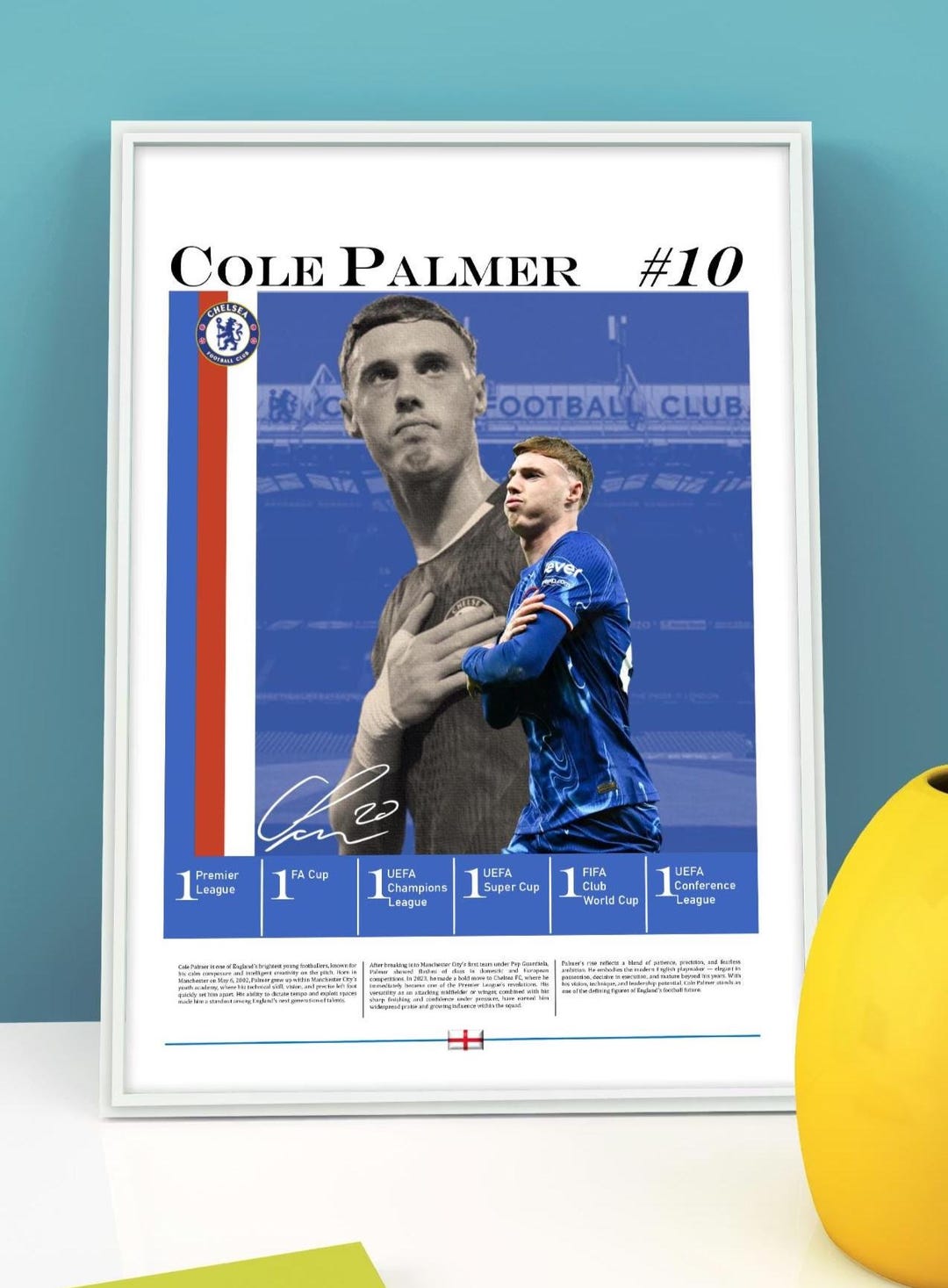 Cole Palmer Digital Poster | Modern Football Wall Art | Chelsea Print ...