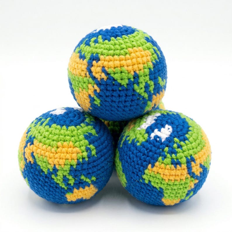 Project Hail Mary Earth Inspired Crochet Earth Ball - Crochet Globe ...