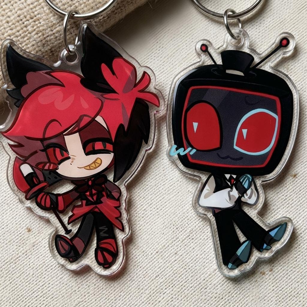 Hazbin hotel acrylic keychain - Etsy 日本