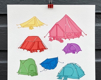 PITCH A TENT Archival + Hand Signed Print