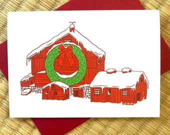 Carte de vœux vierge HOLIDAY BARN par Aaron Meshon