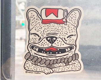 MILKY FRENCHIE Vinyl Waterproof 2.5"x 3" Sticker