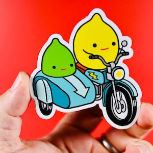 LEMON & LIME MOTO Vinyl Waterproof Sticker