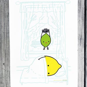 LEMON + LIME BOOMBOX Hand Signed + Archival Print