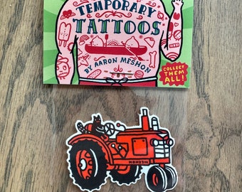 TRACTOR SQUIRREL Temporary Tattoo