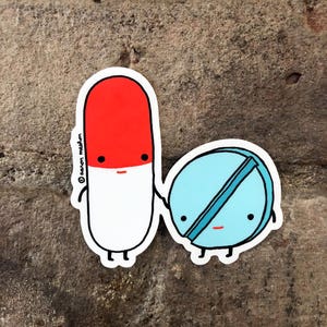 PILL PALS Vinyl Waterproof 2.5x 3 Sticker image 1