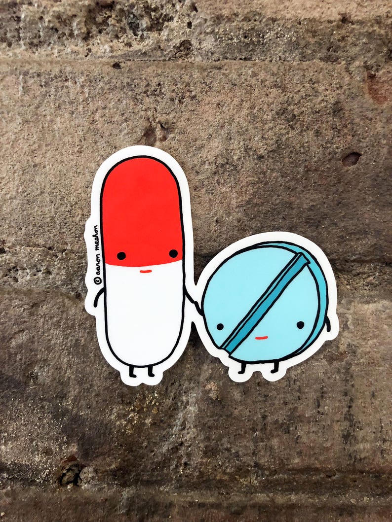 PILL PALS Vinyl Waterproof 2.5x 3 Sticker image 1