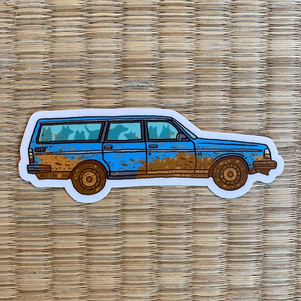 DOG WAGON Vinyl Waterproof -4.11.77" x 1.5" Sticker