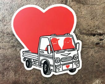 DELIVER LOVE Vinyl Waterproof 3"x3" Sticker