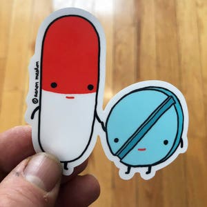 PILL PALS Vinyl Waterproof 2.5x 3 Sticker image 2