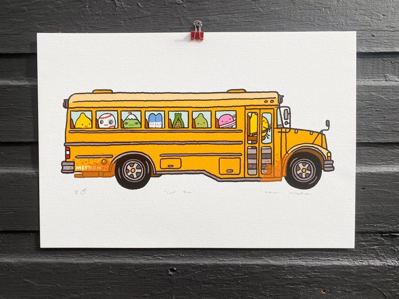 COOL BUS Archival Hand Signed Print image 1