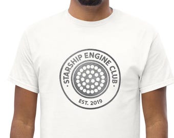 Starship Engine Club T-Shirt | Space Engineering Minimal Graphic Tee | Rocket Science Shirt | STEM Gift