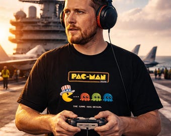 Pac Man 2026 Election Shirt, Retro Arcade Gamer Tee, Political Humor Parody