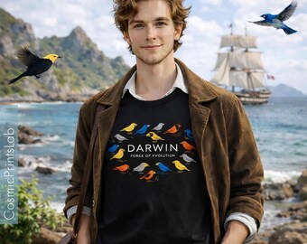 Darwin Finches Evolution T-Shirt, Natural Selection Biology Tee