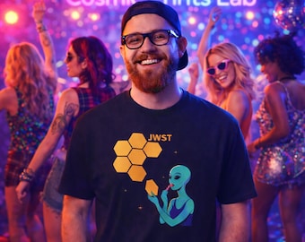 JWST Alien Girl Shirt, James Webb Telescope Graphic Tee, Cosmic Fashion Astronomy Lover