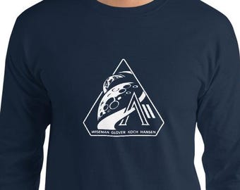 Artemis Mission Patch Long Sleeve Shirt, NASA Space Exploration Top