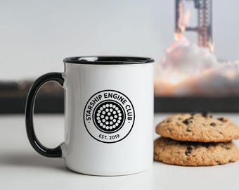 Starship Engine Club Mug • SpaceX Raptor Engine, Aerospace Gift