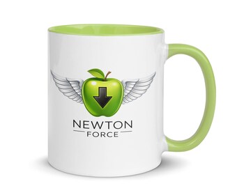 Newton Force Mug, Funny Physics Coffee Cup, Science Teacher Gift, Nerd Humor Ceramic