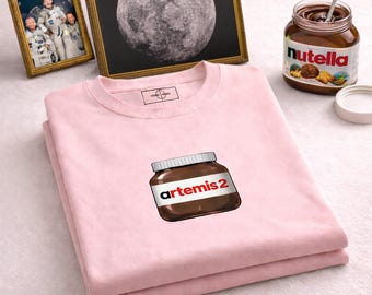 Artemis 2 Nutella Parody T-Shirt, Space Humor Nerd Science Tee