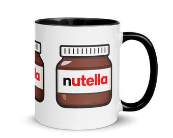 Nutella Jar Coffee Mug, Chocolate Lover Breakfast Cup