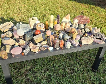Mystery Crystal Box: Assorted Raw Minerals, Tumbles & Carvings