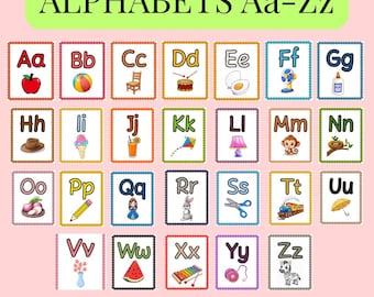 ABC Alphabet Learning Flashcards – Upper & Lower Case Letters for Kids