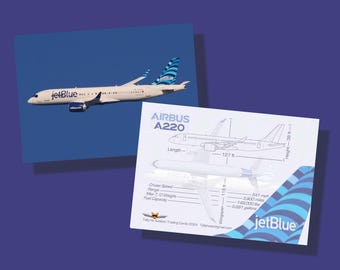 American Airlines Airbus A319 - Set of 25 Aviation Trading Cards
