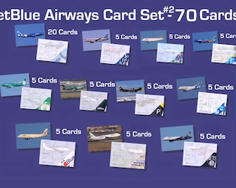 American Airlines Airbus A319 - Set of 25 Aviation Trading Cards