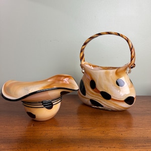 Polka Dot Murano Glass Vase - Etsy