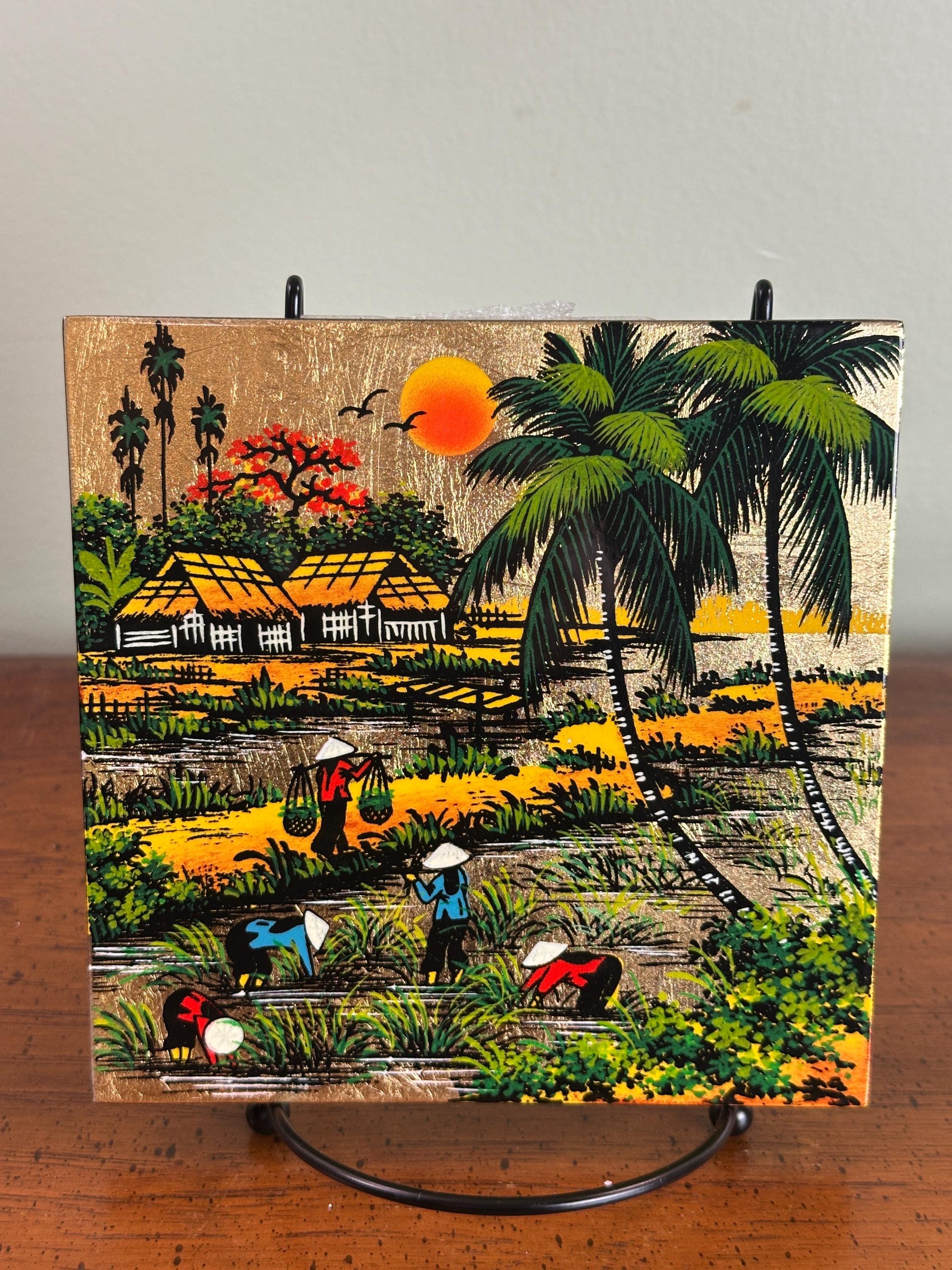 Vietnamese Lacquer Paintings - Etsy