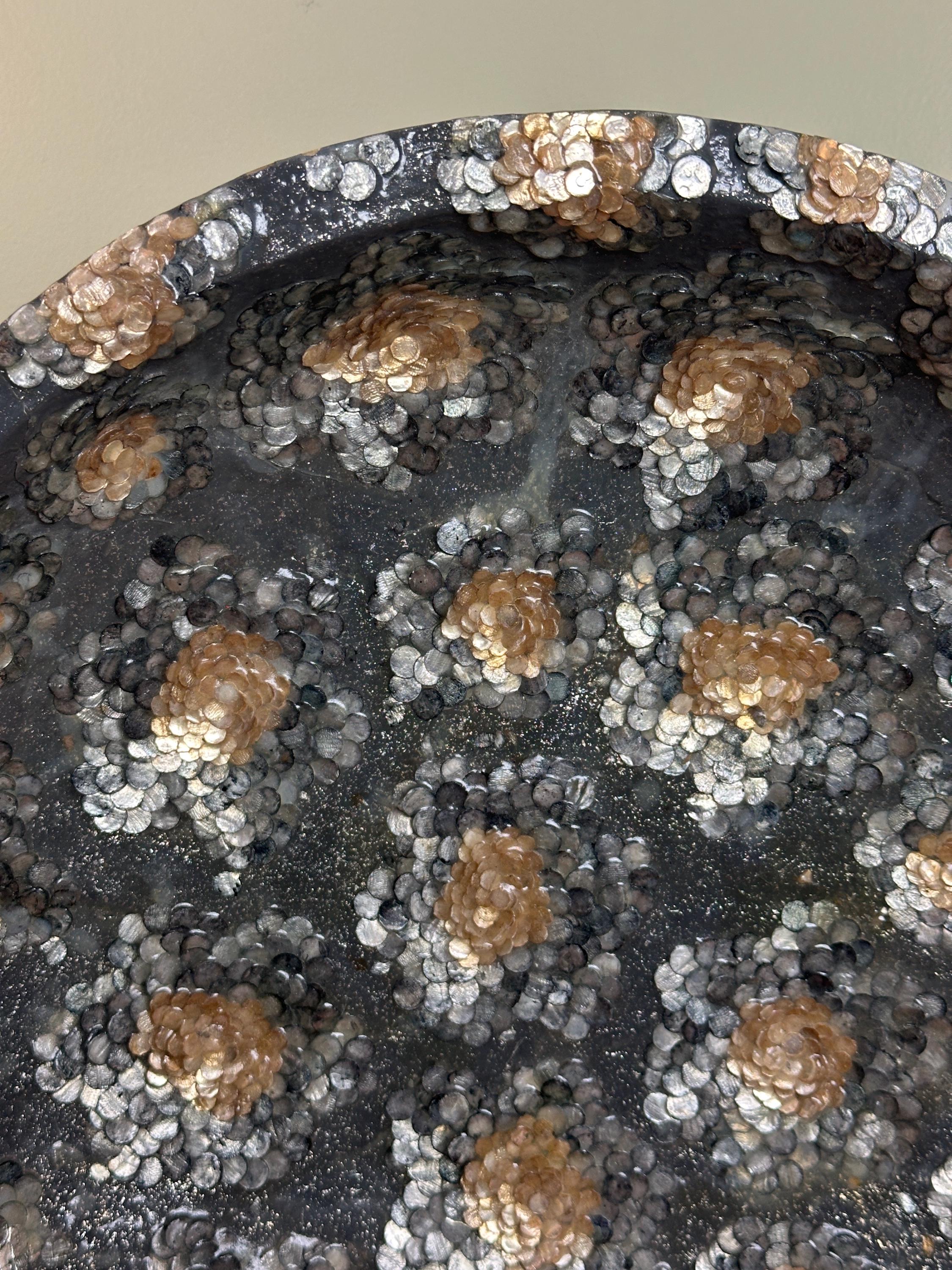 Large Vintage Philippine Capiz Shell Bowl 17” Decorative Centerpiece ...