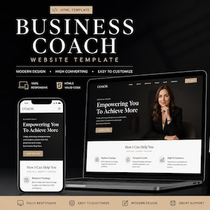 Business Coach Website template html | coaching landing page  | gsap animated | responsive css