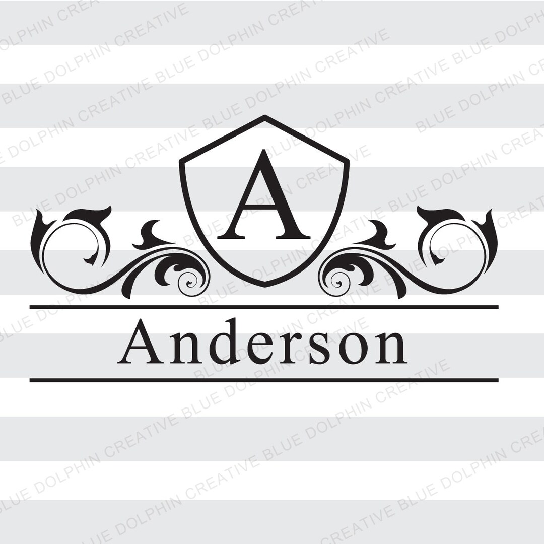Mailbox Monogram Letter Name Frame SVG Png Pdf / Front Door Decal ...