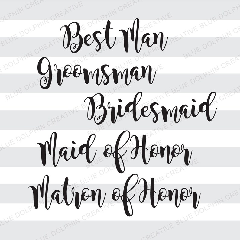 Download Bridal Party svg pdf png / electronic cutters / Cricut | Etsy