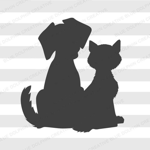 Download Cat And Dog Svg Png Pdf Jpg Ai Dxf Animal Lover Svg Cat And Etsy PSD Mockup Templates