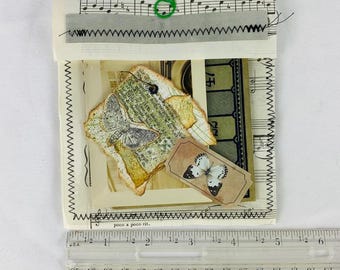 Pack d'éphémères, 8 pièces, journal indésirable, fournitures de collage, papier vintage, pochette cousue, enveloppe retouchée cousue, partition