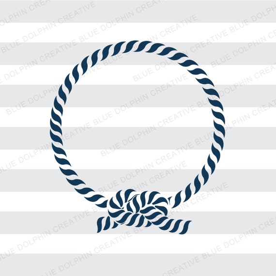 Nautical Rope Monogram Frame, SVG PNG PDF Jpg Jpeg Ai Dxf, Cricut,  Silhouette, Cutting Files, Knot, Instant Download, Vector Clip Art -   Canada