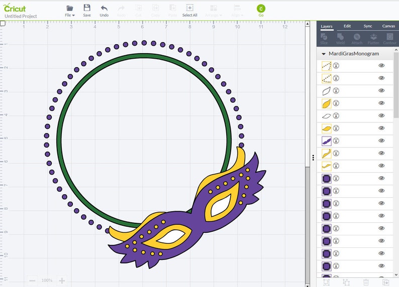 Download Mardi Gras Mask Monogram Frame SVG DXF png pdf jpg ai Beads | Etsy