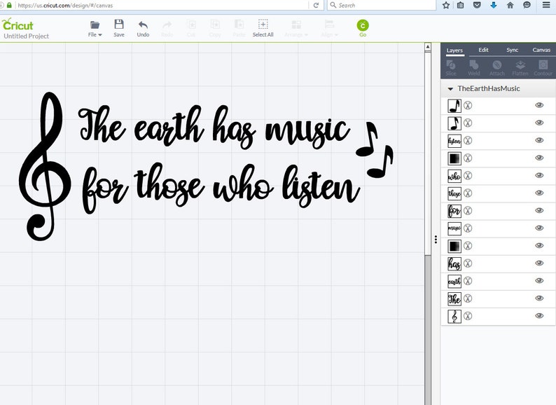 Silhouette file The Earth has Music For Those Who Listen SVG png pdf Shakespeare quote diy vinyl lettering diy home decor Cricut