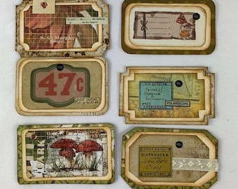 Grappes, lot de 6, journal indésirable, créations en papier, oeillet inclus