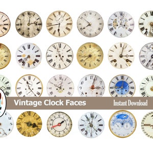 Vintage Clocks | Fussy Cut | Digital | Instant Download | Junk Journal | Ephemera | Printable | Scrapbook | Embellishment | Collage