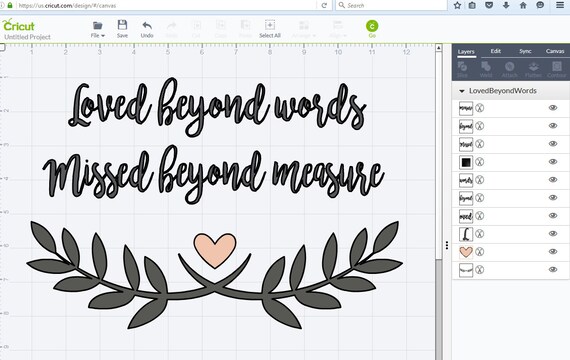 Loved Beyond Words Missed Beyond Measure Svg Png Pdf Sympathy Etsy