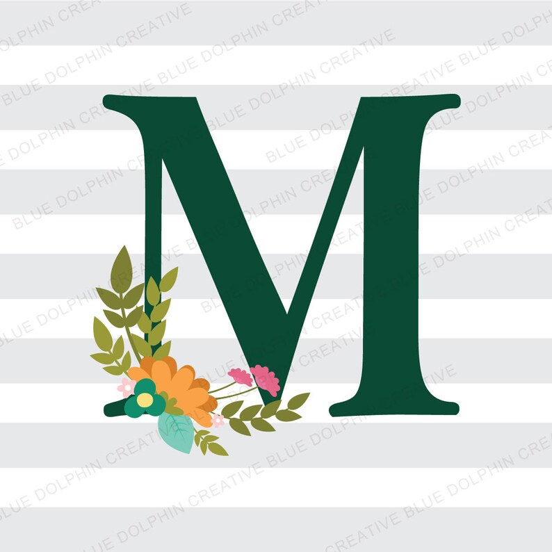 Free Free 184 Floral Letter M Svg SVG PNG EPS DXF File