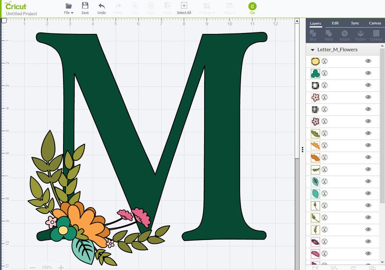 Free Free 221 Floral Letter M Svg SVG PNG EPS DXF File
