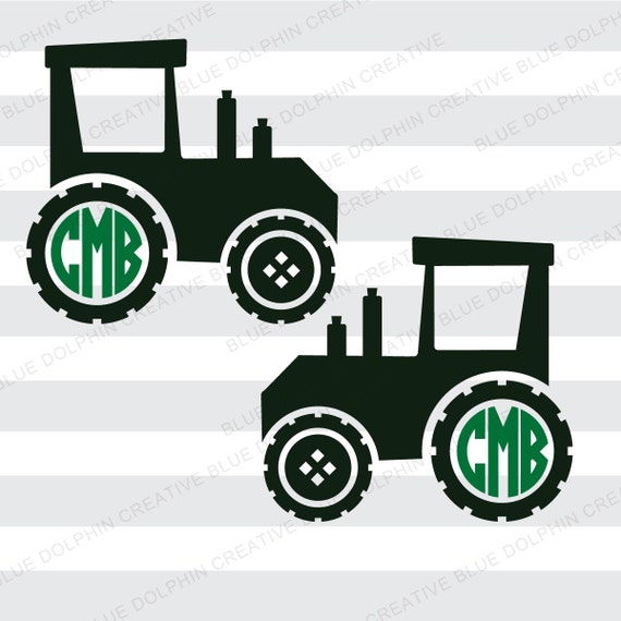 Download Free Tractor Monogram Frame Svg Png Pdf Cricut Silhouette Etsy SVG Cut Files